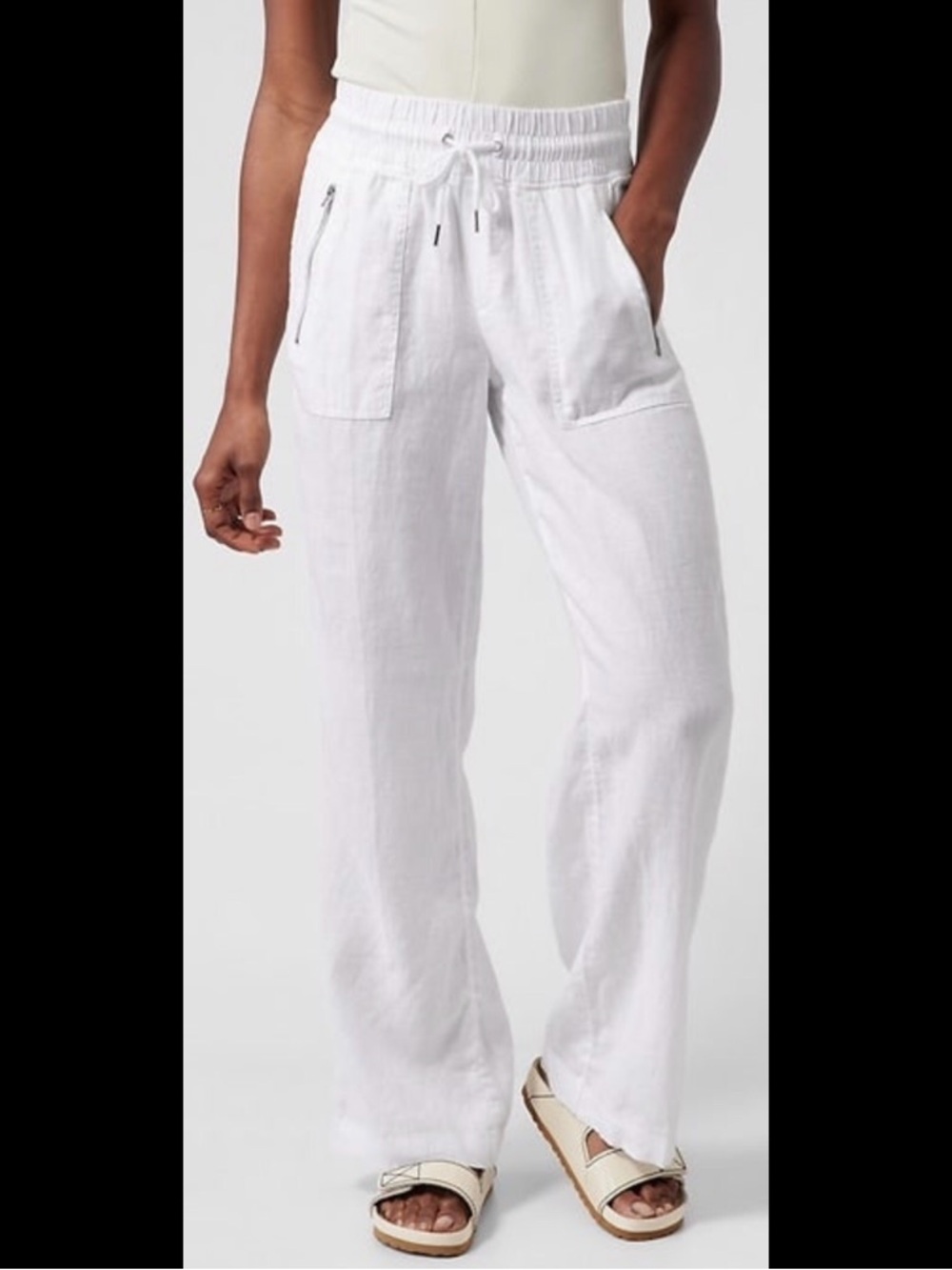 Athlete Calla Lilly White Cabo Wide Leg pants